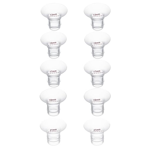 Image of 10PCS Flange Inserts 13/15/17/19/21mm,Compatible with Momcozy S12 Pro/M5/S9 Pro Hands-Free Breast Pump,Use for Medela/Spectra/Elvie/TSRETE/kmaier 24mm Shields/Flanges,Reduce 24mm to Other Size