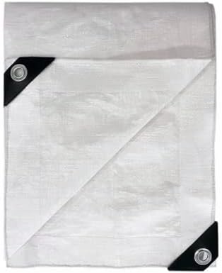 12' ft x 20' ft White Heavy Duty Fire Resistant Tarp - (Pack of 1)