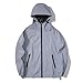 Brother Wang Outdoor Full Reflective Men Jacket Hip Hop Night Shiny Windproof Coats Hooded Jackets Streetwear Dancer Windbreaker (JK02-XXL)