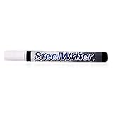 Steelwriter Metal Marking Paint Pen - White - Washable Removable Industrial Marker For Writing & Drawing on Steel and other Metals, Wet Erase, Best for Construction, Fabrication, Welders, Pipefitter