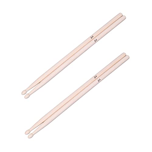 2 pares de baquetas duraderas de arce para principiantes, para todos los estilos y géneros de batería, para práctica y actuación por paquete
