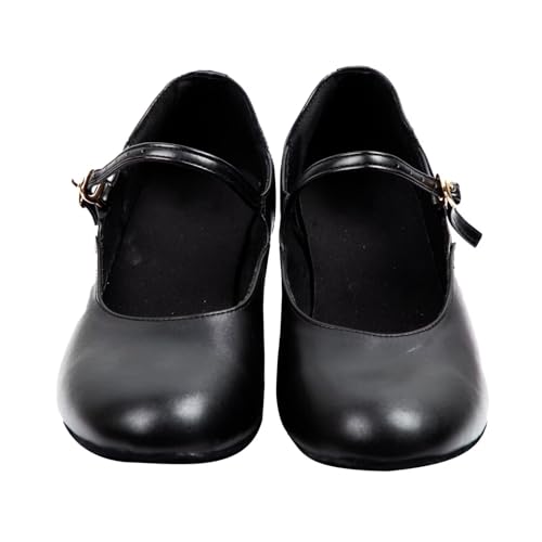 Women's Character Shoes for Women - Low Heel Cuban Heel Dance Shoes with Ankle Strap4