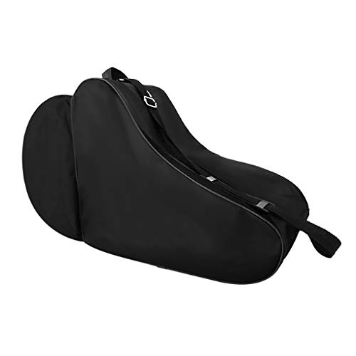 Bolsa de patines de patines en línea gruesa a prueba de agua para patines de hielo, bolsa de almacenamiento para adultos y niños, color negro