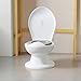 Baby Potty Training Toilet, Realistic Potty Training Toilet, Toddler Potty with Soft Seat, Removable Pot, Realistic Flushing Sound, Storage Tank, Toilet Paper Holder for Baby Ages 18 Months+