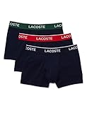 95% Coton Lacoste Homme Boxer, Marine/Vert-Rouge-Marine, S