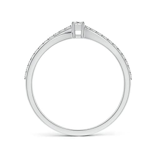 Princess-Cut Diamond Promise Ring In Silver (0.192 Cttw Diamond) - April Birthstone #TOP1