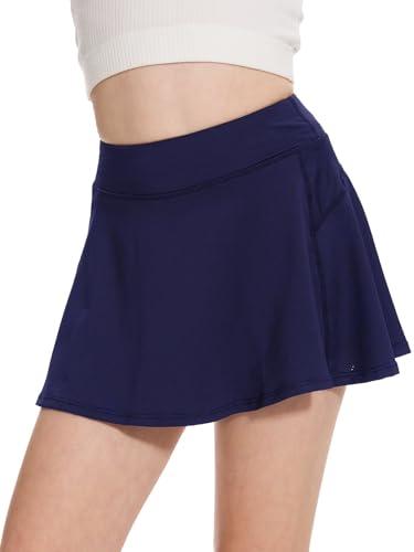 DEVOROPA Girls Tennis Skirts Stretch Adjustable Waist Youth Golf Athletic Pleated Skorts Lining Kids...