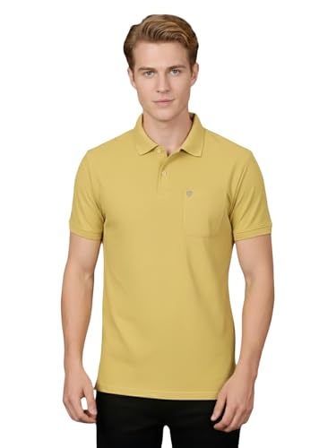 Image of Lux Cozi Men's Cotton Blend Polo T-Shirt with Chest Pocket | Collar T-Shirts for Men | Half Sleeves | Plain - Regular Fit (Pack of 1)