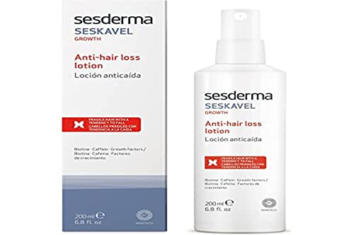 Sesderma Seskavel Growth Loción Capilar Anticaída – Tratamiento Intensivo para Fortalecer y Estimular el Crecimiento del Cabello Débil – 200 ml