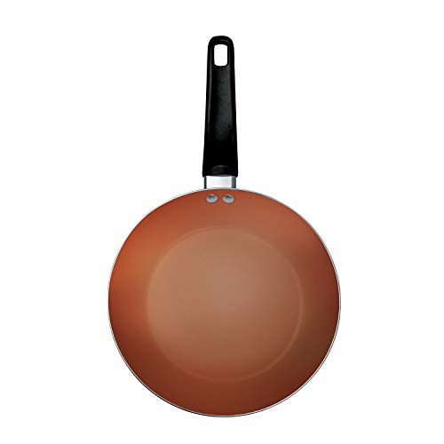 Frigideira Montreal 24 cm de Alumínio com Revestimento Antiaderente Cerâmico, Preta, Euro Home