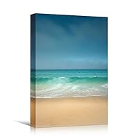 Canvas Wall Art Seashore View Beach Beach Blue Coastal Cool Photography Relax/Calm - 12x18 inches