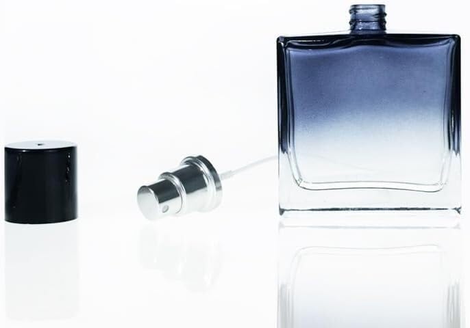 Minibutelki podróżne na perfumy, atomizer do perfum 30 ml/50 ml Gradientowe, płaskie, kwadratowe szklane perfumy w sprayu Pusta butelka z możliwością wielokrotnego napełniania Przenośny mini pojemnik