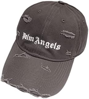 Pilm Angel Angels Sanskrit Embroidered Monogram Baseball Cap, Ripped, Street Hip Hop, Cotton Baseball Caps for Men and Women