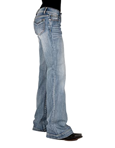 Stetson Western Denim Jeans Womens Button Blue 11-054-0214-0809 BU2
