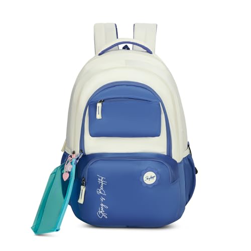 Image of Skybags Celeste 37L Casual Backpack for Girls with 3 Compartment & Adjustable Shoulder Strap | 16 Inch Padded Laptop Sleeve | Quick Access Front Pocket & Rain Cover | Perfect for School & Travel