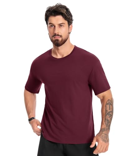 Image of Little Beauty 5 Pack Men's T-Shirts Crew Neck Short Sleeve Cotton Tee Casual Summer Tops
