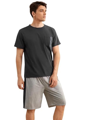 Image of Men's Pyjama Set || T-Shirt and Shorts Set for Men || Night Wear for Men || Night Suit for Men (Cord-04-07)