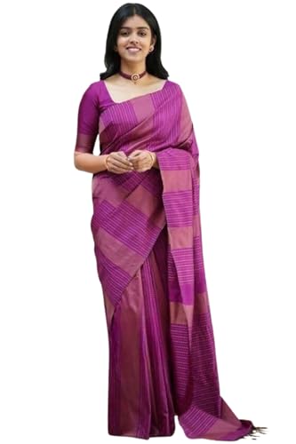 SGF11 Women's Kanjivaram Soft Silk Handloom Saree Golden Zari With Blouse Piece product image 8