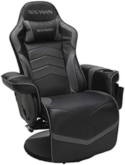 Respawn 900 Console Gaming Recliner with Footrest and Lumbar Support - Comfortable Ergonomic Gaming Chair with Headrest, No Wheels, Reclining, Heavy Duty, Racing Style Video Game Chairs - Gray