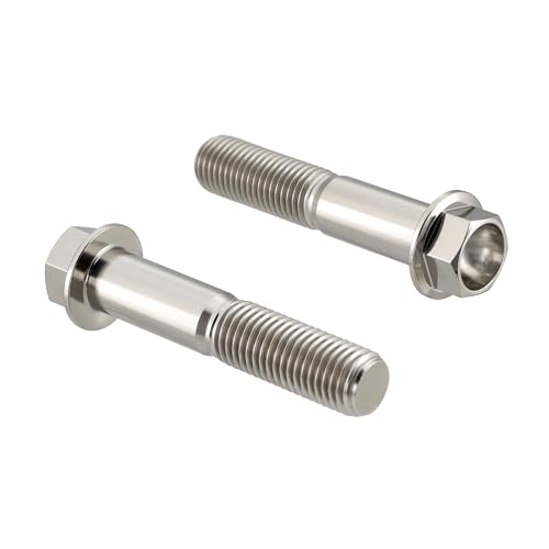 Image of Rison Titanium Flanged Hex Head Bolt M8x1.25x25mm 6AL4V Aerospace Grade Ti Bolt Original Color Pack of 5