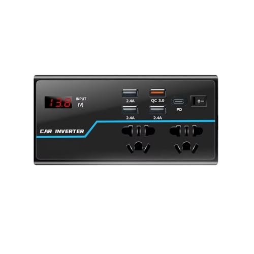 Conversor Inversor Vehículo G9 Convertidor 12 V/24 V A 110 V/220 V Tipo C Cargador Rápido Toma Corriente para Encendedor Cigarrillos Repuestos Eléctricos Inversor Corriente
