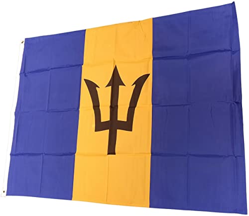 NWFlags Barbados Flag 3ft x 2ft 75d Premium Polyester Suitable For Flagpoles, Multicolor