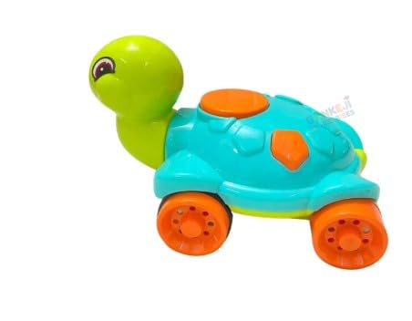 Plastic Push N Go Tortoise, Realistic Design, Indoor Outdoor Play, Interactive & Engaging, Safe & Durable, Fun Learning Toy for Boys & Girls