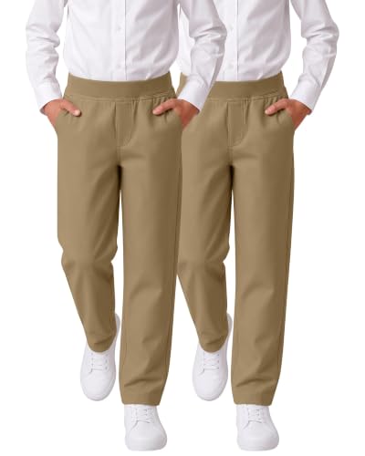 Hyggeweir - Hyggeweir Boys School Uniform Pants (2 Pack), Age 13-14 Years, 2-Color Set - Best Deal on Amazon