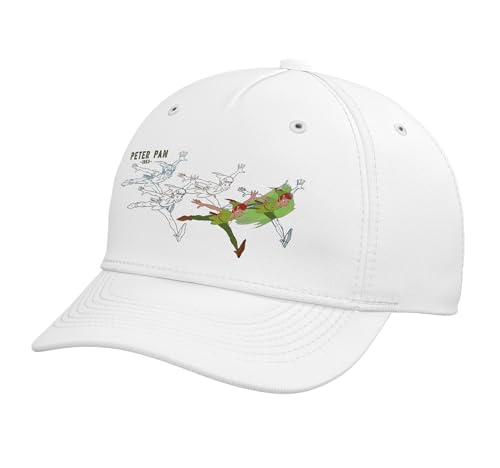 Disney Ink and Paint Peter Pan 1953 Art Series Adjustable Printed Baseball Hat White