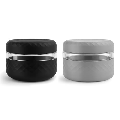 Image of 16 oz /2 Cup Glass Lunch Bowl Containers with Lids, 2 Pack, BPA-Free