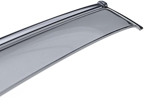 WellVisors Window Visors Wind Deflectors Compatible with Acura 2007-2013 MDX with Chrome Trim Rain Guards 3-847AC002