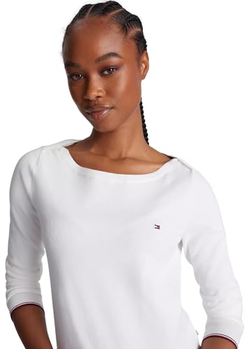 Image of Tommy Hilfiger Women's Cable Boatneck Everyday Sweater