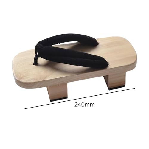 Zuecos japoneses de madera para el hogar, antideslizantes, duraderos, ligeros, para mujeres y hombres, sandalias tradicionales japonesas para disfraz, Black, 42 EU - imagen 2