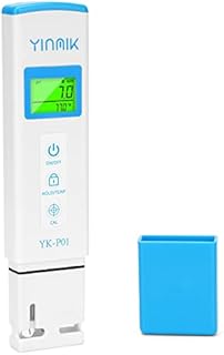 YINMIK pH Meter, Digital pH Tester for Hydroponics, pH Temp Meter with Horizontal Display for Pool, Spa, Hot Tub, Indoor Plants, Koi Ponds, Drinking Water, Wine Beer Making, Aquarium, Aquaculture