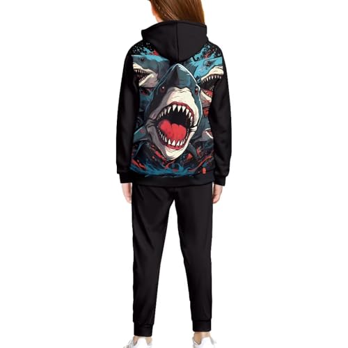 Renewold Kids Hoodie Sweatshirt and Sweatpants 2 Pieces Set Boys Girls Tracksuits Activewear for 4-12 Years4