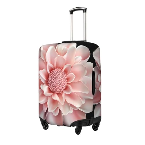 Pink Flower Elastic Travel Luggage Cover, Washable Spandex Suitcase Protector, Anti-Scratch Fits 18-32 Inch2