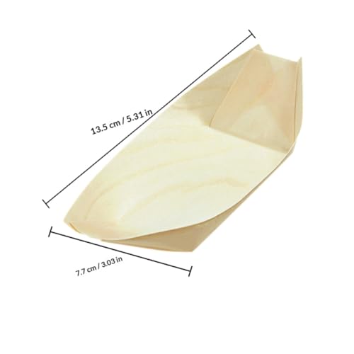 Platos de Madera Desechables en Forma de Barco 150 Unidades miniatura 7