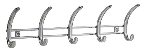 Preisvergleich Produktbild InterDesign Axis Garderobenleiste / wandmontierte Garderobe mit 10 Kleiderhaken / Wandgarderobe für Jacken, Mäntel, Schals etc. / Metall silber