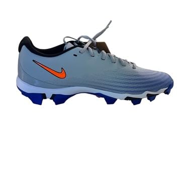 Nike Vapor Shark 3 Men's Low Football Cleats Grey Orange White Blue FB3304-001 - Size 103