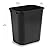 Amazon Basics Small Trash Can, Rectangular Commercial Office Wastebasket, 3 Gallon (Pack Of 2), Black (Previously AmazonCommercial brand)