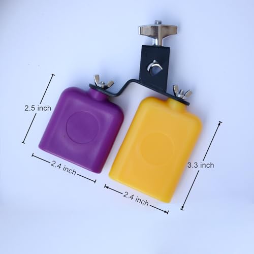 Plastic Musical Jam Block, Latin Percussion Instrument, Yellow-Purple,Hand Percussion (Yellow-Purple)