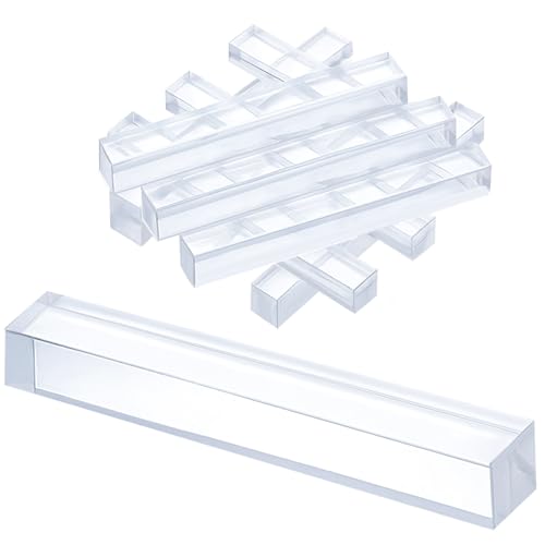 8 Pcs 1/4" X 1/4" X 2" Clear Setting Blocks for Glass Shims