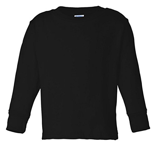RABBIT SKINS 5.5 oz. Jersey Long-Sleeve T-Shirt (3311) Black, 4T