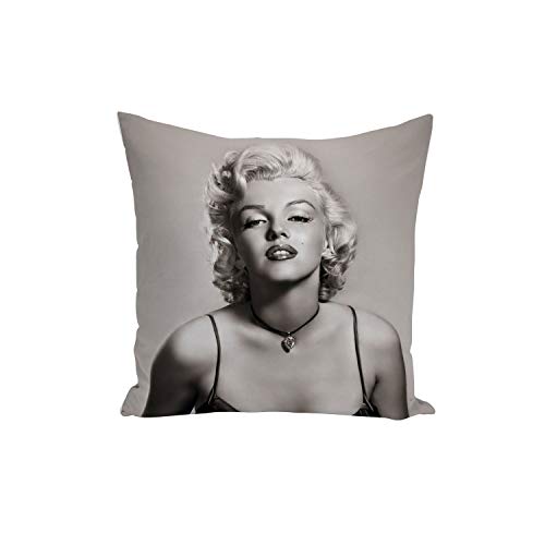French Unicorn Housse de Coussin Taie Star Célèbre Marilyn Monroe Cinéma Retro Vintage Actrice 6 (40x40 cm)