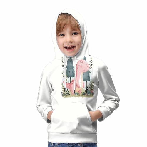Pull dinosaure à capuche vêtement léger mi-saison ado - 5