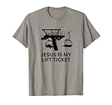 Regalo cristiano cristiano Jesus is my lift ticket design. Ideal para regalo de esquí o esquiador para las pistas de esquí en las vacaciones familiares.