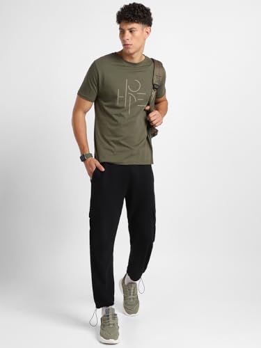 Image of Nobero 100% Cotton T Shirts for Men Stylish | Regular Fit | Graphic Printed T Shirts for Men 180 GSM Combed Cotton | Round Neck Half Sleeve