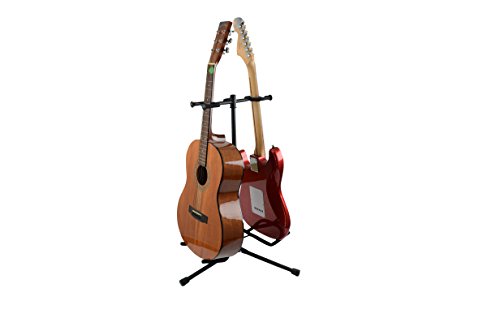 image for Gator Frameworks Adjustable Double Guitar Stand; Holds Two Electric or