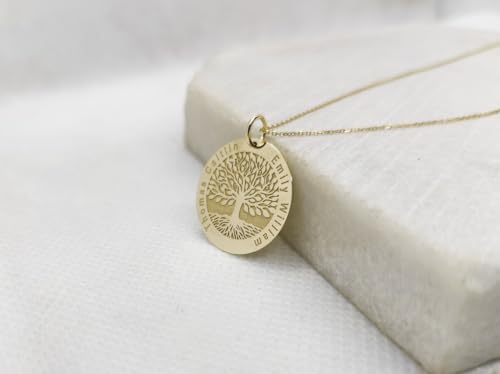 Collier Arbre de Vie médaille gravée, symbole de force unique - 2