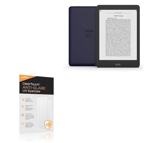 BoxWave Screen Protector Compatible With ONYX BOOX Nova Pro - ClearTouch Anti-Glare Anti-UV EyeCare (2-Pack), Filters out Harmful Blue Light Reduce Fatigue